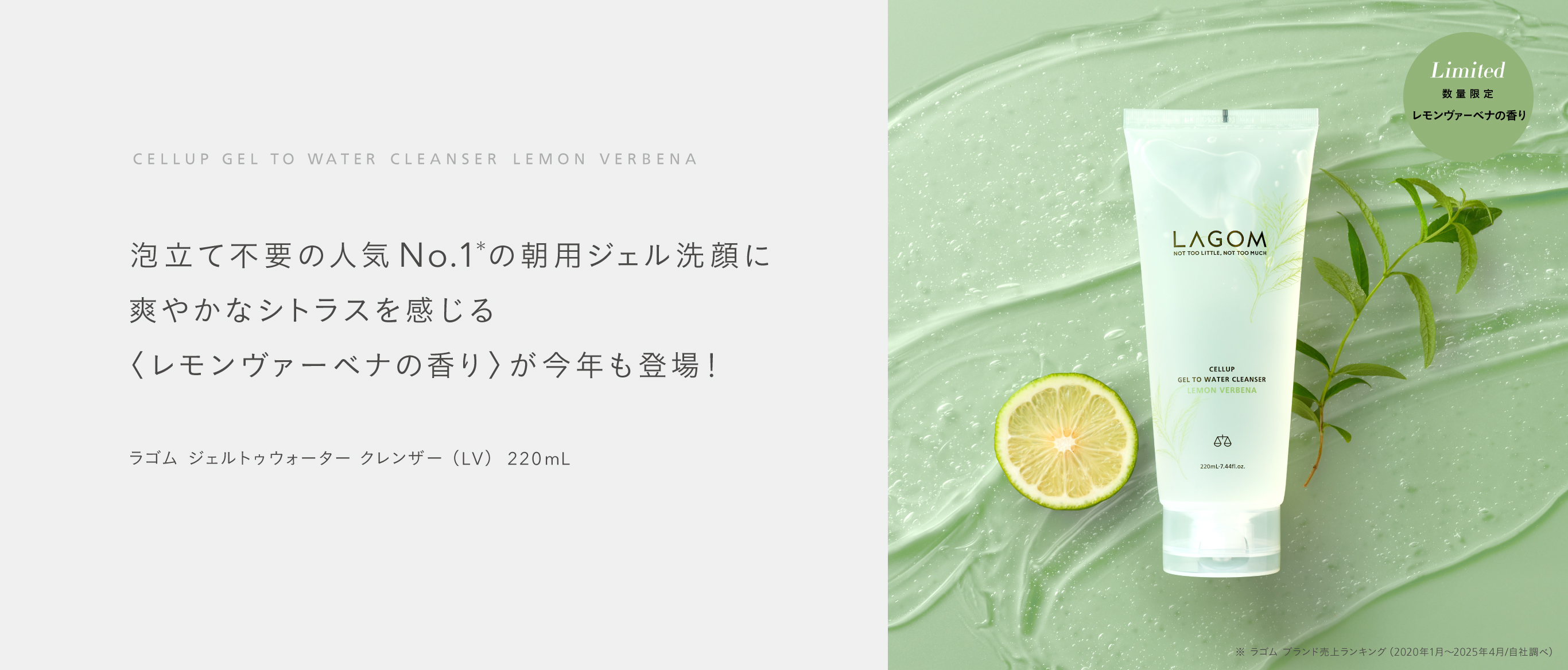 ラゴム ジェルトゥウォーター クレンザー(LV)(朝用洗顔)