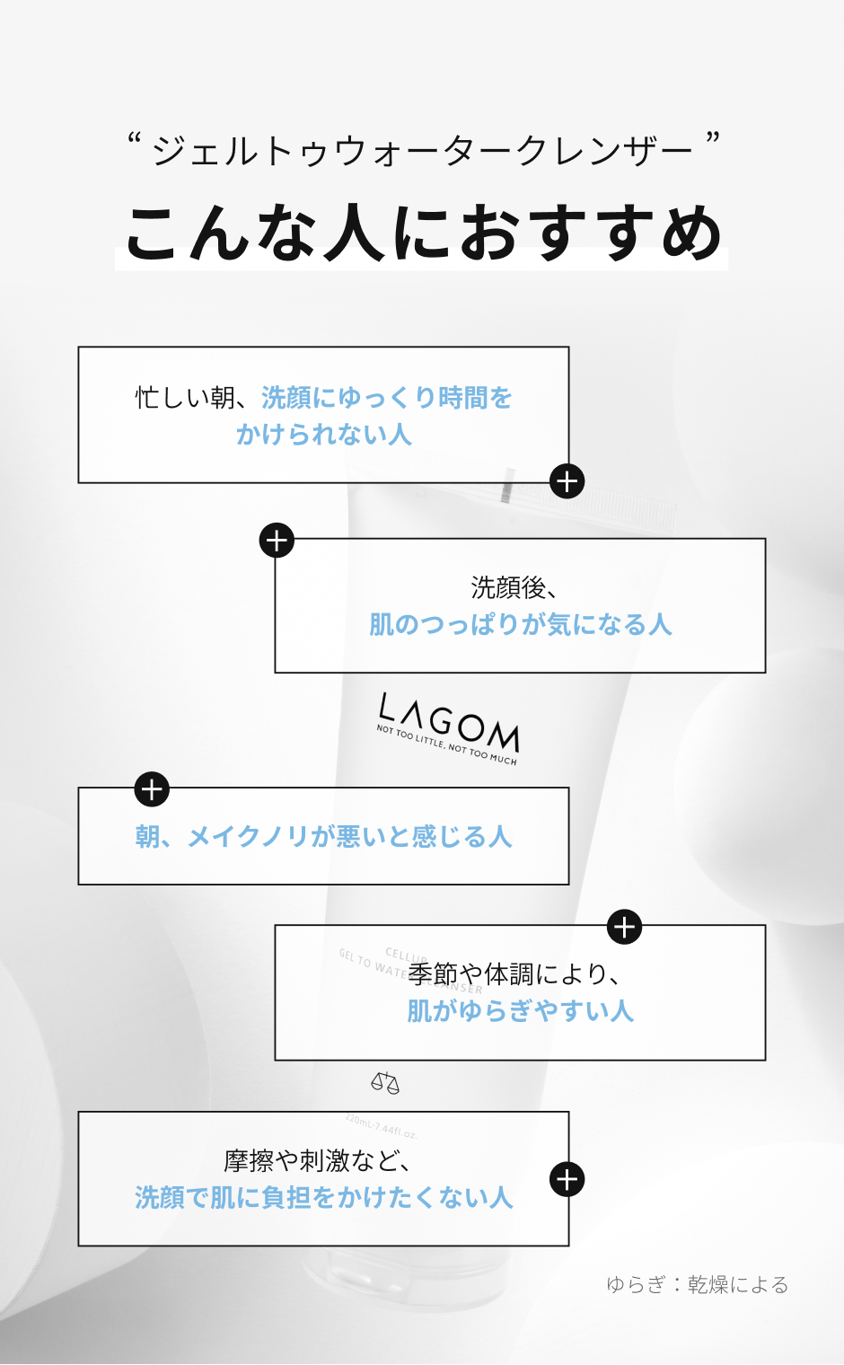 ラゴム ジェルトゥウォーター クレンザー(朝用洗顔) | LAGOM〈ラゴム